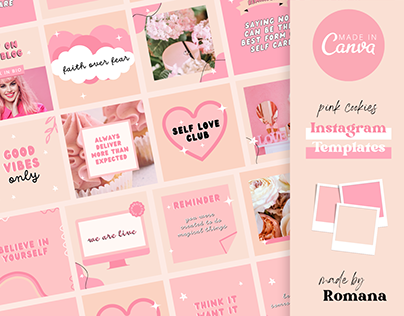 Pink Cookies Instagram Templates | CANVA​​​​​​​