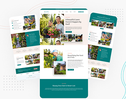 Modern website design for Lawn Care Business