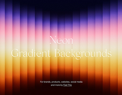 Neon Colorful Grainy Gradient Backgrounds