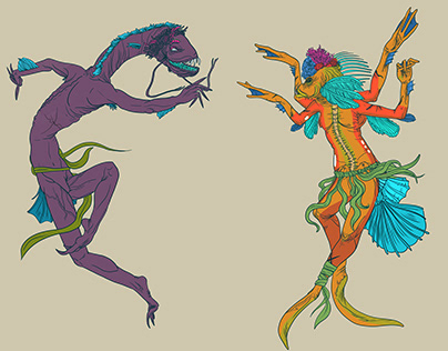 Deep-Sea dancers sketches