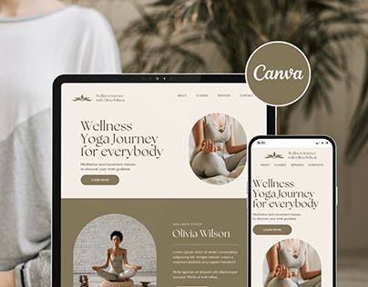 Yoga Coach Olivia Website Template