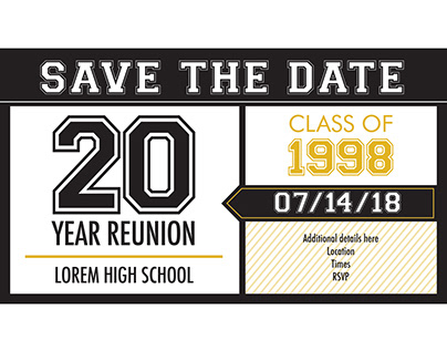 Class Reunion Save the Date Magnets