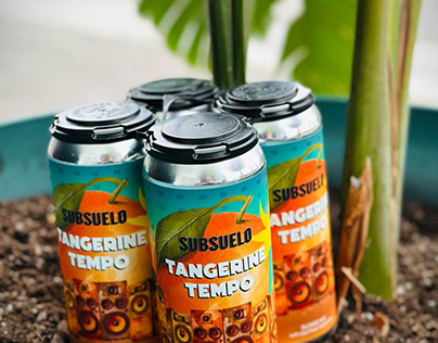 TANGERINE TEMPO Beer Can Label