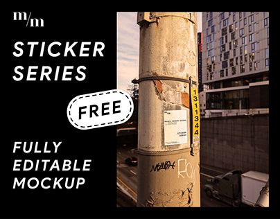 Sticker Series Mockup FREE - SSF08