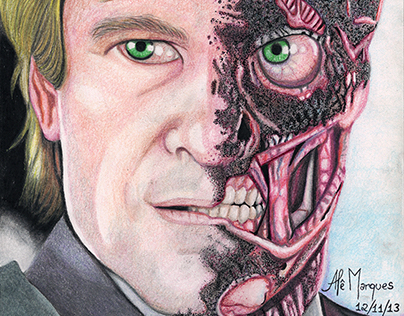 Drawing:Harvey Dent - TWO FACE