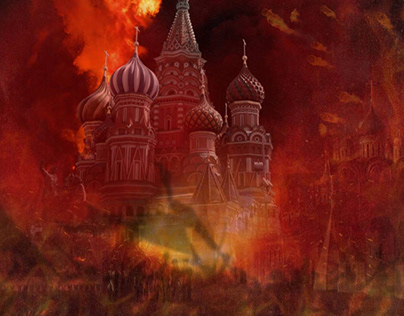 Moscow on fire