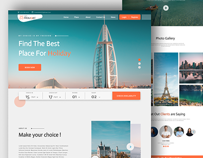 Travel Agency Webside UI Design