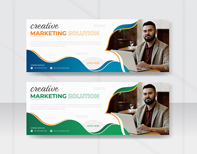 Creative Marketing Faceboock Cover template design