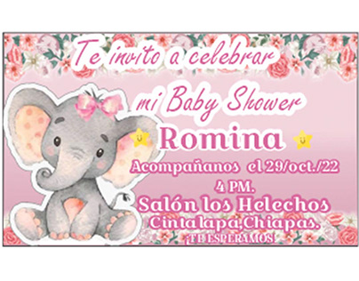 invitación para baby shower (impresión)