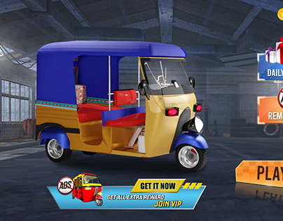 Tuk Tuk Rickshaw Game UI