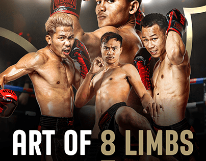 Muay Thai poster art of 8 limbs