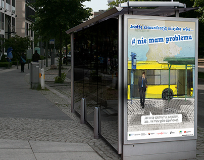 Illustrations promoting public transport