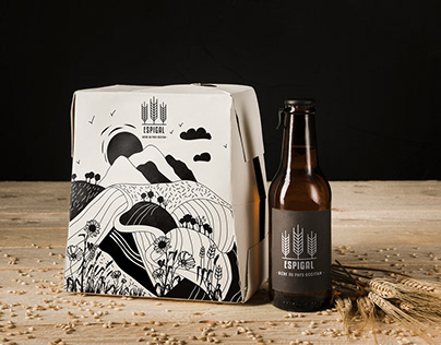 Illustration d'un packaging de bière