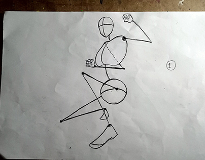 Basic pose drawing (stick figure)