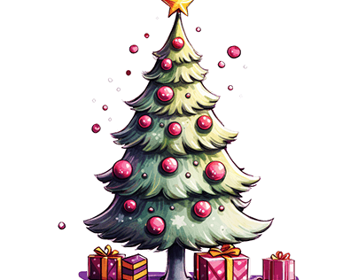 Christmas Tree Sublimation Clipart PNG