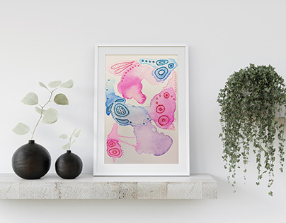 Abstract Illustration Watercolor Series
