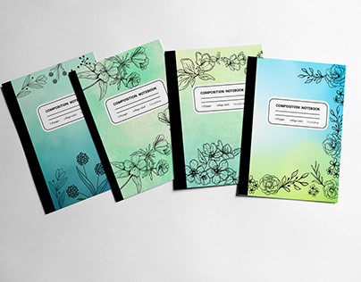 Best selling floral composition notebook design