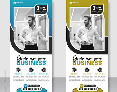 Modern business rack card or dl flyer design template