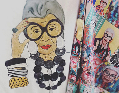 iris apfel - Hand-painted clothes