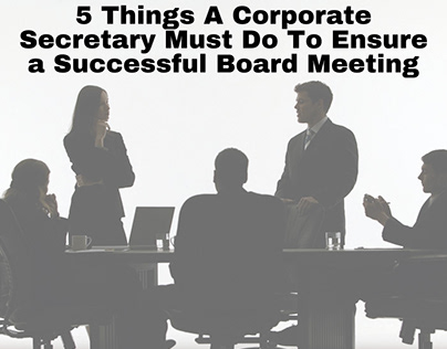 5 Things A Corporate Secretary Must Do