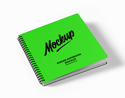 Free Rounded Corners Spiral Notebook Mockup