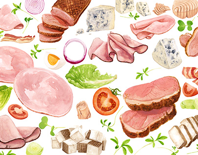 illustrations for food cover design