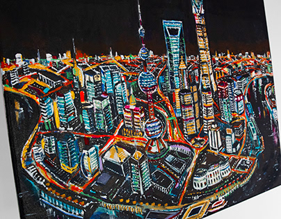 My Acrylic Painting - Shanghai, China
