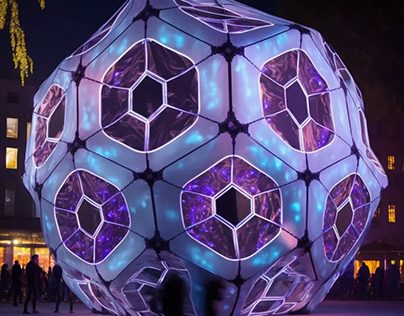 Large scale inflatable geometric spaces to explore