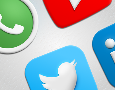 Social Networks 3D Icons