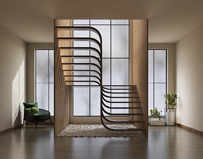 3D visualization of the stairs