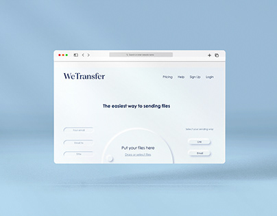 Web Concept - WeTransfer redesign