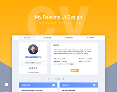 my CV UI Design