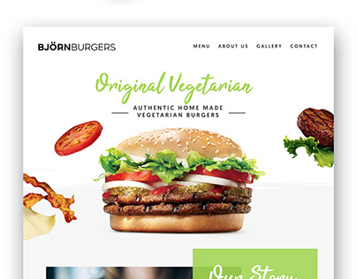 Bjorn Burger - Landing Page Design