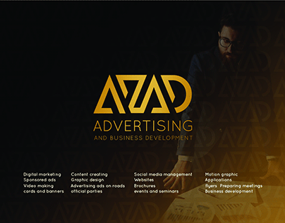 brand identify AZAD advertising agency logo