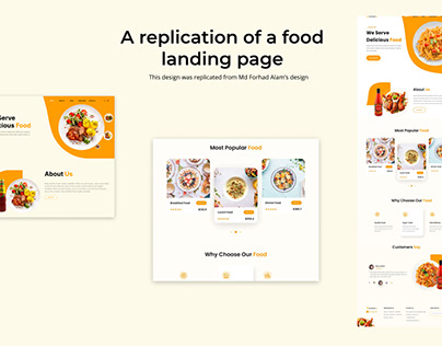 Food Landing Page Replication