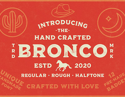 Bronco Font Collection + Extras