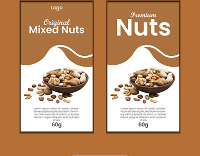 Mixed nuts puch design template