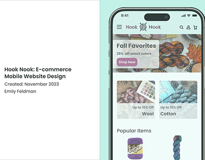 Hook Nook: E-commerce Mobile Website Design