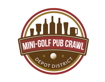 Depot District Mini-Golf Pub Crawl Logo