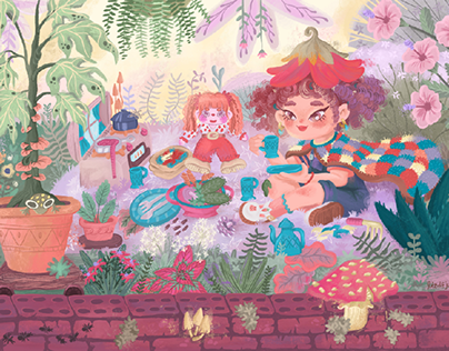 Little garden witch | Illustration