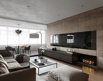 Modern Beige Living room