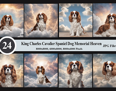 King Charles Cavalier Spaniel Memorial Set JPG Files