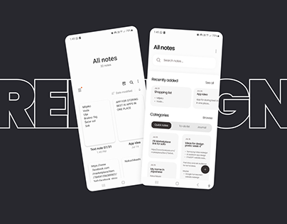 Samsung Notes App - Redesign Concept