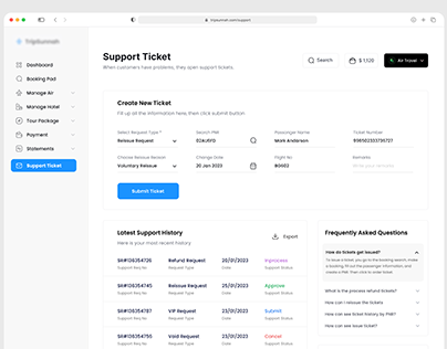 Support Ticket - Booking Platform