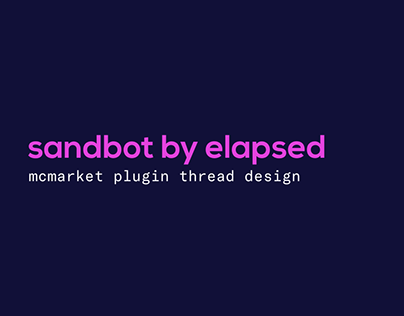 MCMarket Thread Design - Sandbot by Elapsed