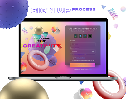 Sign Up Process | Daily UI | Shashank Agarwal