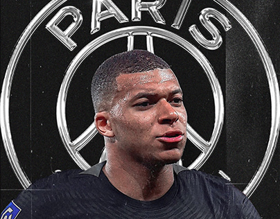 Mbappe PSG chrome Poster