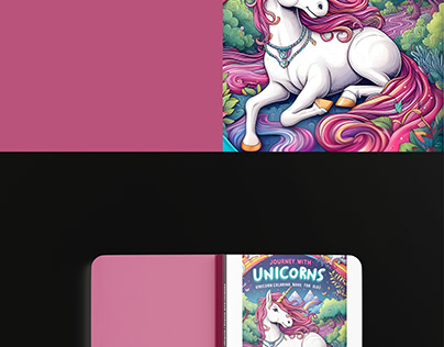 Journey With Unicorns Coloring Book Cover