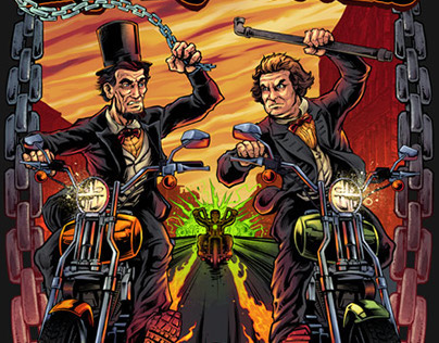 Lincoln vs. Douglas Motorcycle Rally Poster