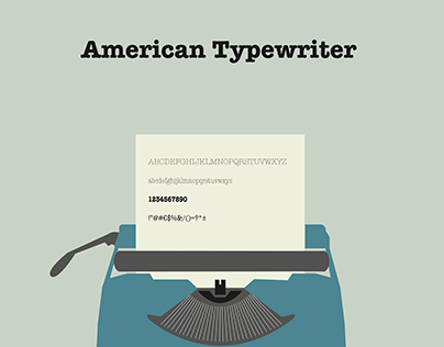 Cartaz American Typewriter